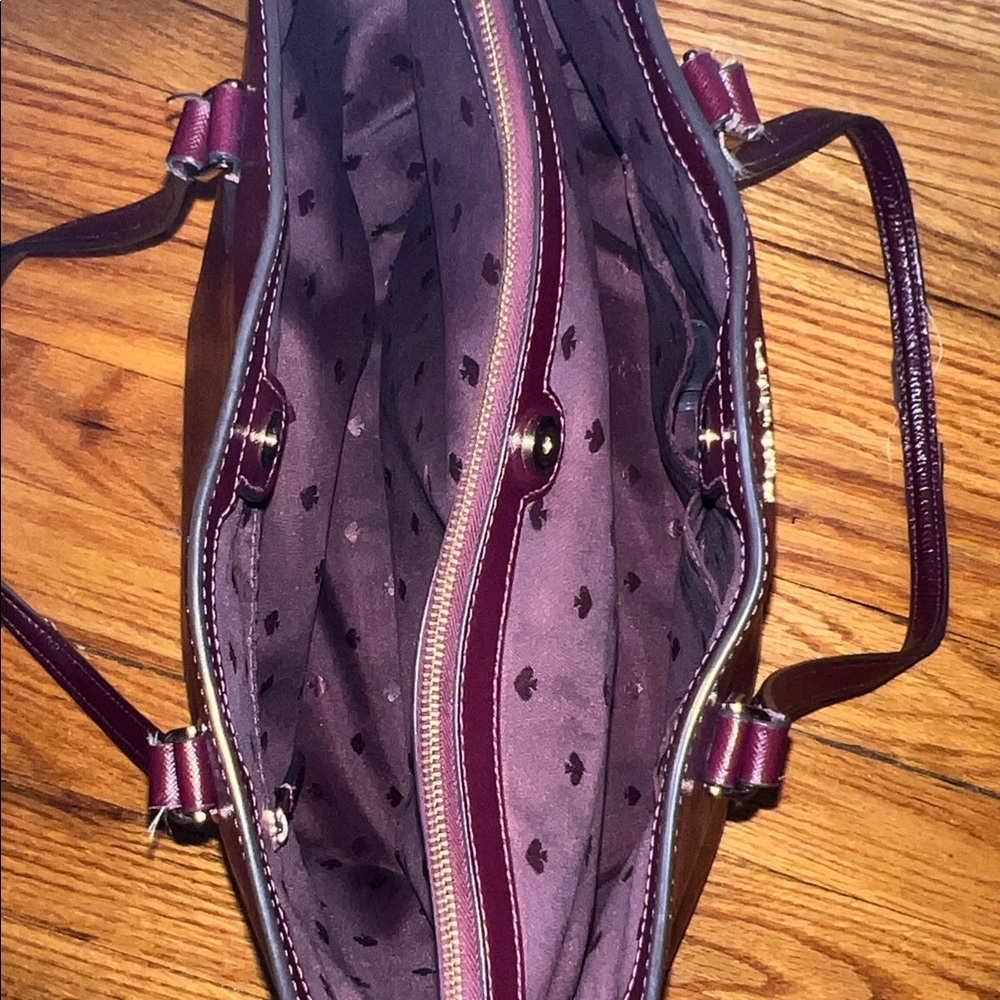 Kate Spade Burgundy Tote Bag - Picture 8 of 9